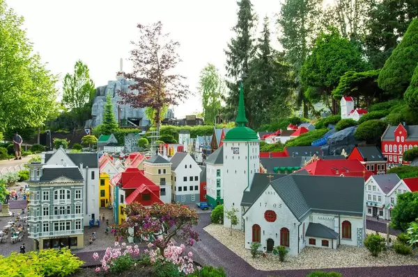 Miniature lego village