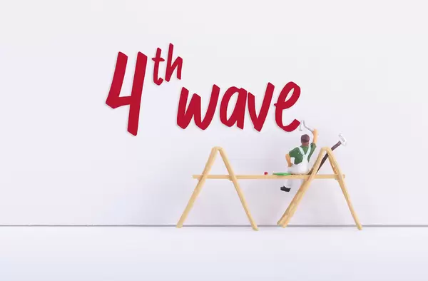 Miniature painter with 4th wave text