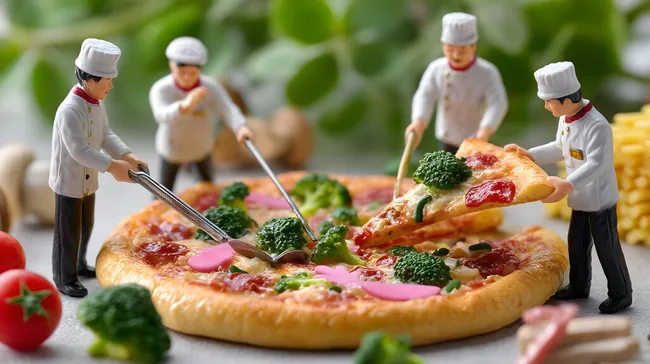 Miniköche bereiten köstliche Brokkoli-Pizza zu