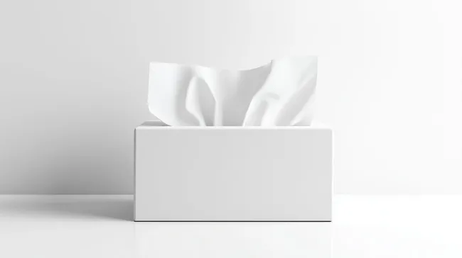 Minimalistische Taschentuchbox im Hochformat