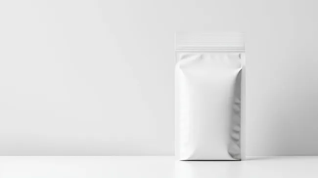Minimalistische weiße Kaffeeverpackung