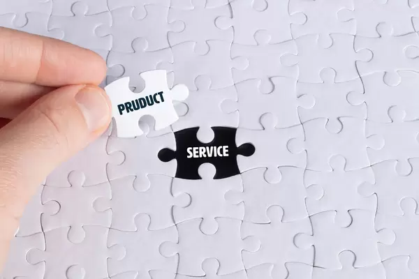 Missing puzzle piece and Product Service text