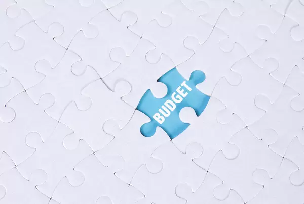 Missing puzzle piece with Budget text