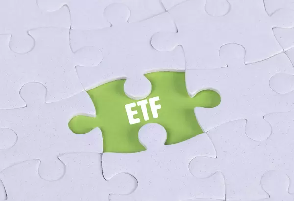 Missing puzzle piece with ETF text