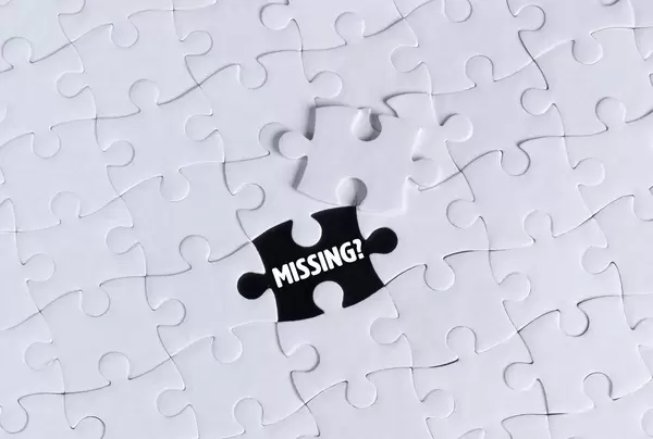Missing puzzle piece with Missing text