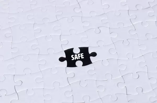 Missing puzzle piece with Safe text