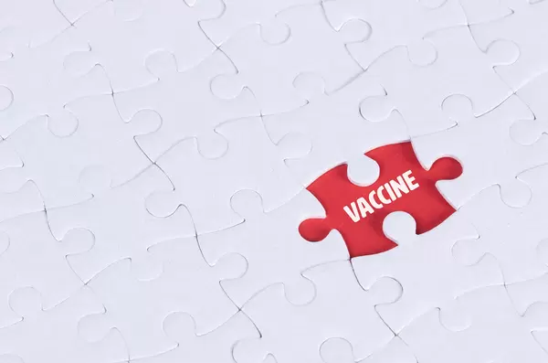 Missing puzzle piece with Vaccine text