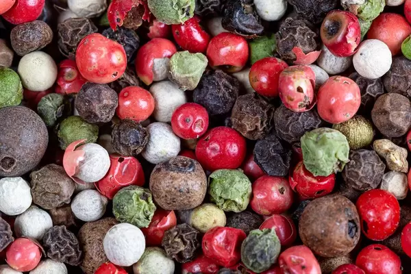 Mix of different colors pepper background