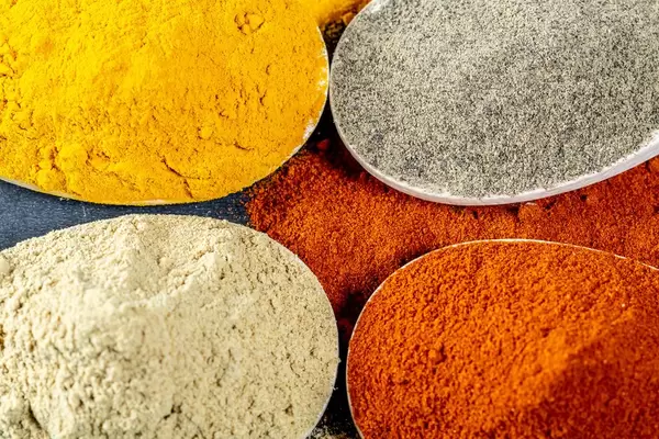 Mixed spice background. Top view