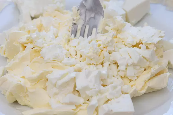Mixing Butter with Cheese for cookies