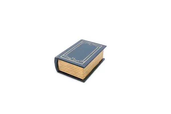 Mock-up of old book isolated on white background