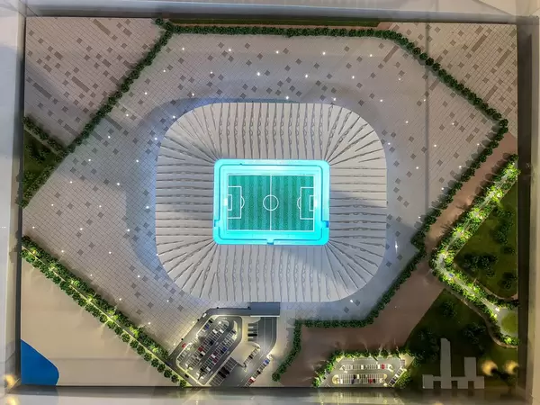 Model of Ras Abu Aboud Stadium