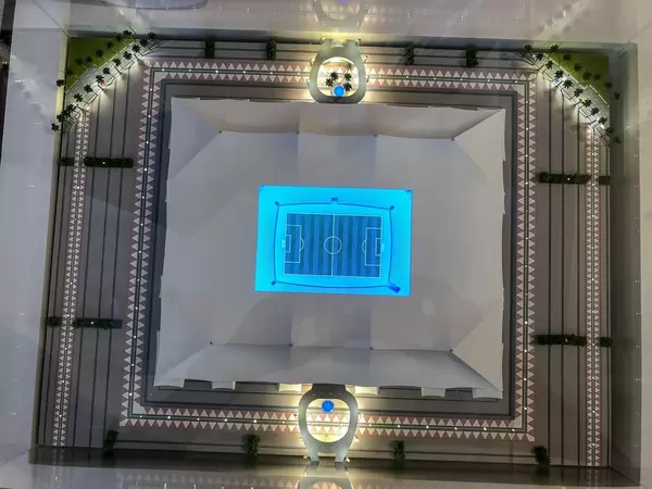 Modell des Al Bayt Stadions