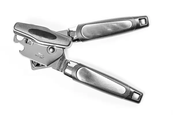 Modern can opener on a white background