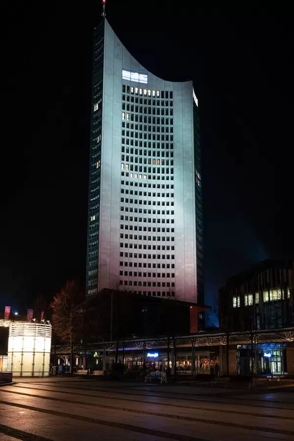 Modern high-rise building in Leipzig