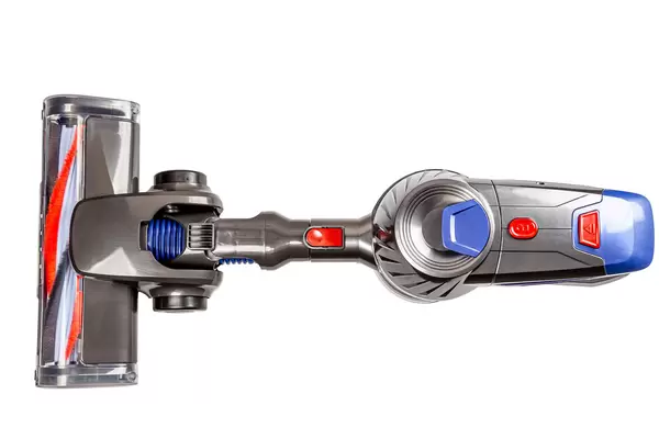 Modern wireless vacuum cleaner, top view