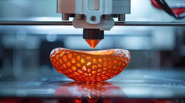 Moderne 3D-Druckerschöpfung in leuchtenden Farben