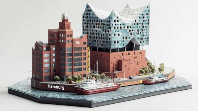 Moderne Architektur der Elbphilharmonie in Hamburg