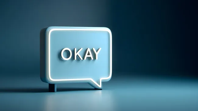 Moderne blaue Sprechblase mit Leuchteffekt