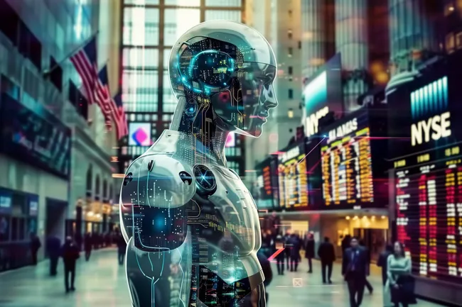 Moderne Cyberpunk-Zukunft in New York