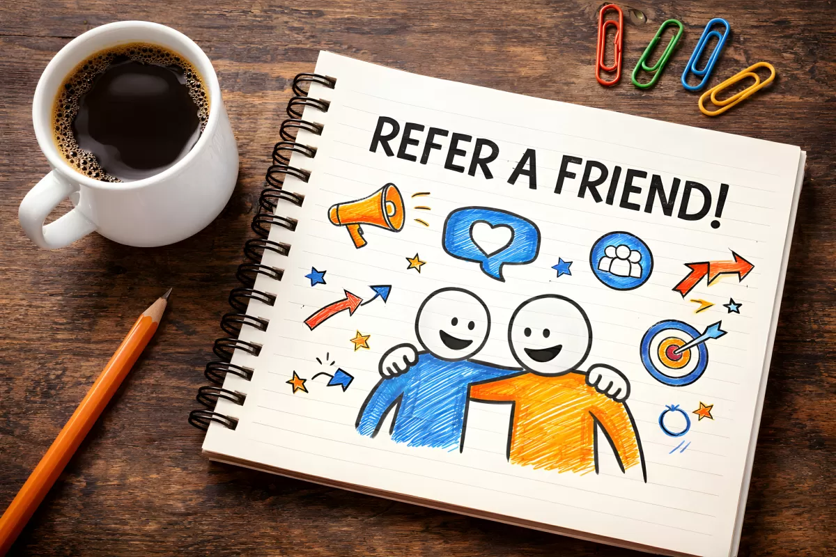 Moderne Darstellung der Weiterempfehlung