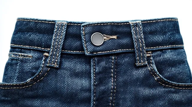 Moderne Jeans mit silbernem Knopfverschluss