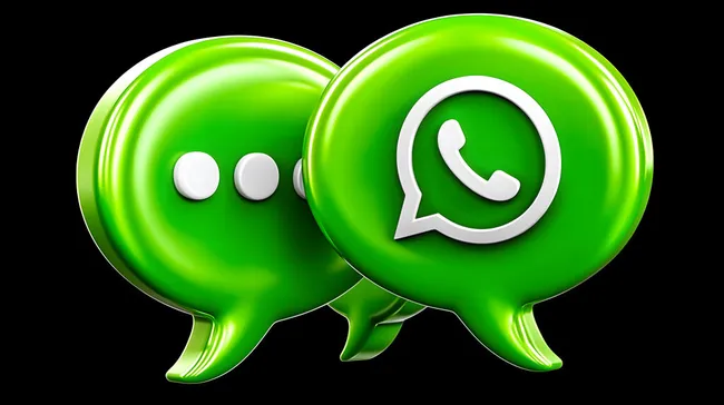 Moderne Messenger-Symbole in auffallender Grünfärbung