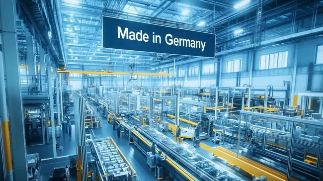 Moderne Produktionsstraße aus deutscher Fertigung