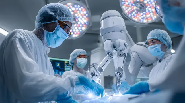 Moderne Roboterchirurgie im Operationssaal