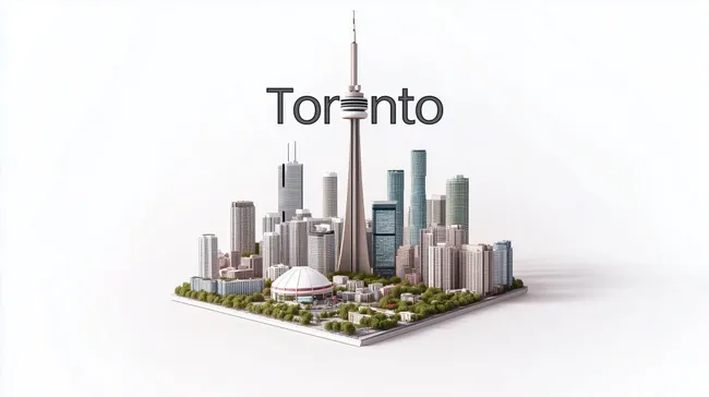 Moderne Skyline von Toronto mit CN Tower