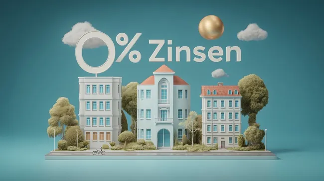 Moderne Stadtarchitektur mit attraktiven Zinssätzen