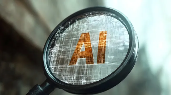 Moderne Technologie-Grafik mit KI-Symbol