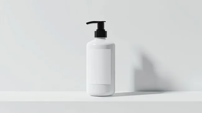 Moderne weiße Pumpflasche für Körperpflege