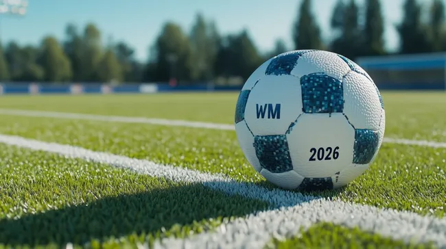 Moderner Fußball zur Weltmeisterschaft 2026