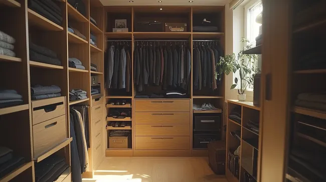 Moderner, geräumiger Herren-Ankleideschrank