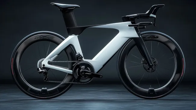 Modernes, aerodynamisches Triathlon-Fahrrad für leistungsstarken Einsatz
