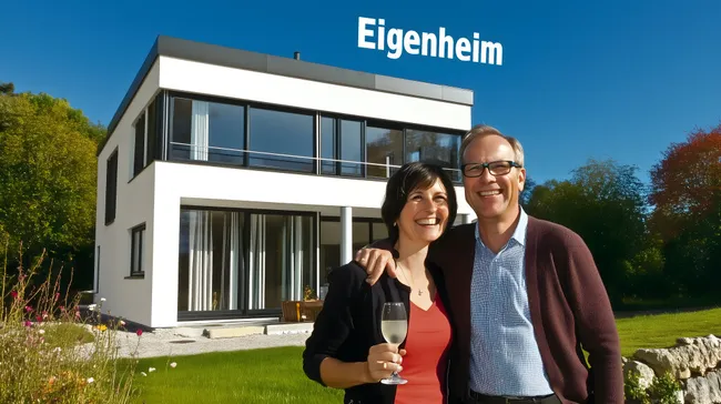 Modernes Eigenheim mit Garten in sonniger Umgebung