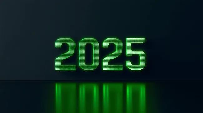 Modernes grünes Digitales Display 2025