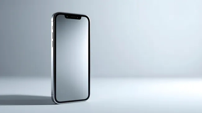 Modernes Premium-Smartphone auf weißem Hintergrund