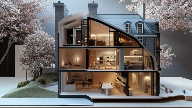 Modernes Stadthaus mit Homeoffice und Garten