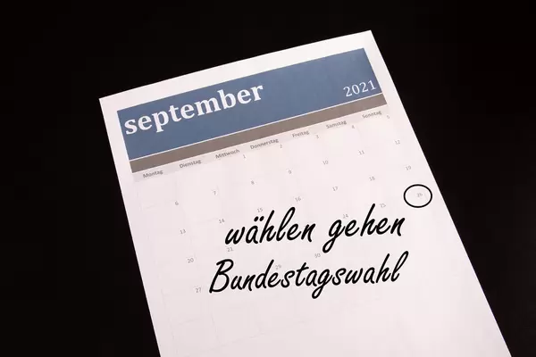 Monatskalender eingekreist Bundestagswahl