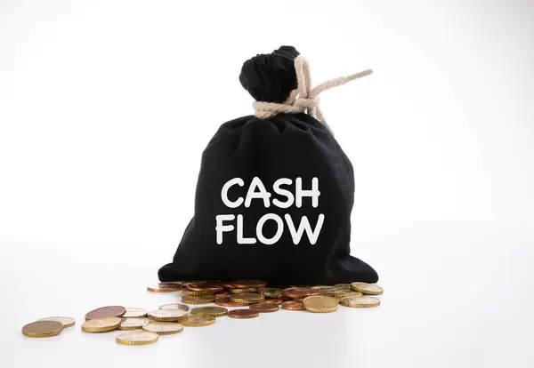 Money bag with Cash flow text