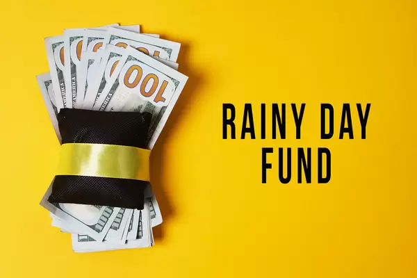 Money wrapped with pillow - Rainy day fund