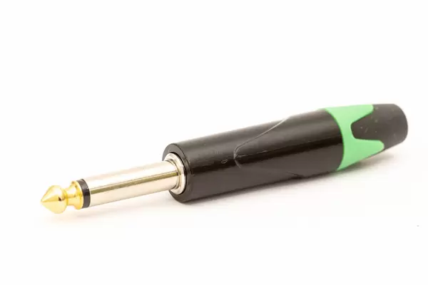 Mono Jack connector isolated above white background