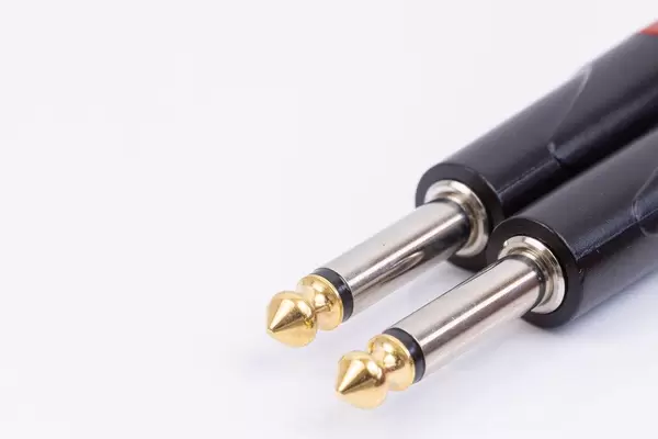 Mono Jack connectors 1/4 with copy space