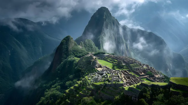 Monumentale Inka-Stätte Machu Picchu in Südamerika