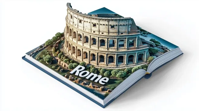 Monumentaler Blick auf das Kolosseum in Rom