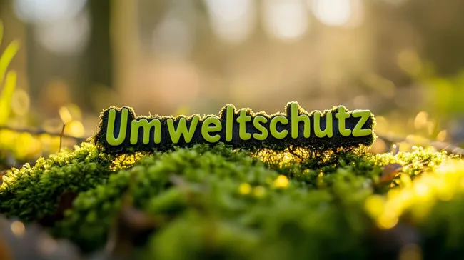 Moosbeschriftung mit umweltfreundlicher Botschaft