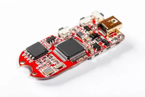 Motherboard player on white background