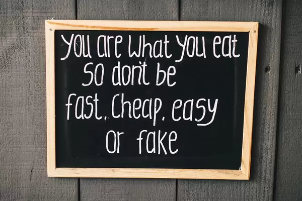 Motivational sign for healthy eating